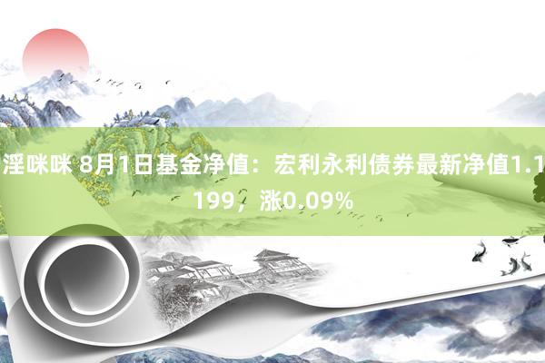 淫咪咪 8月1日基金净值：宏利永利债券最新净值1.1199，涨0.09%