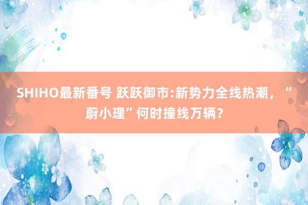 SHIHO最新番号 跃跃御市:新势力全线热潮，“蔚小理”何时撞线万辆？