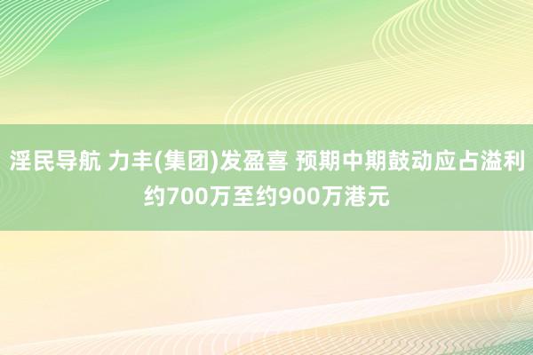 淫民导航 力丰(集团)发盈喜 预期中期鼓动应占溢利约700万至约900万港元